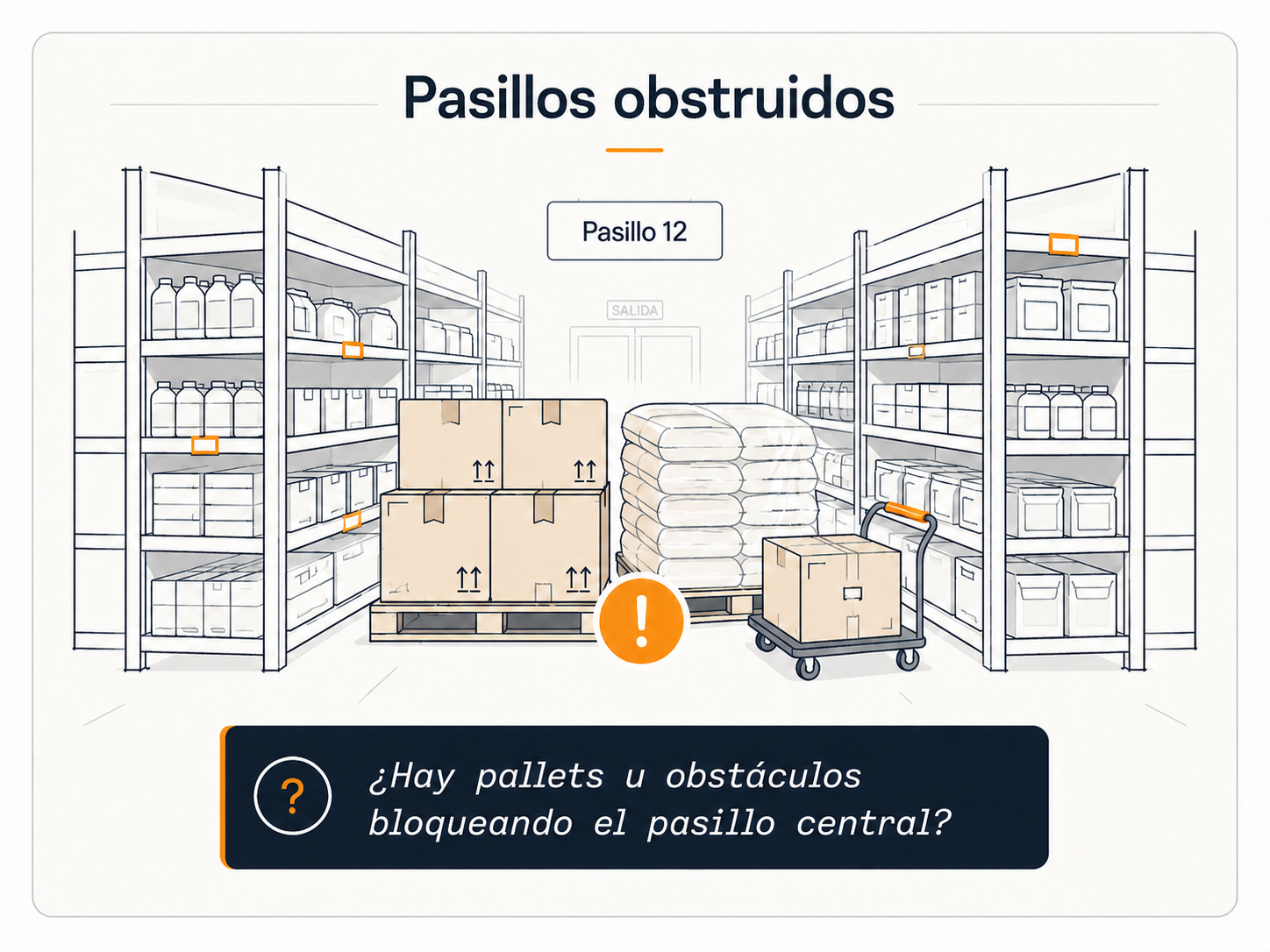 Pasillos obstruidos