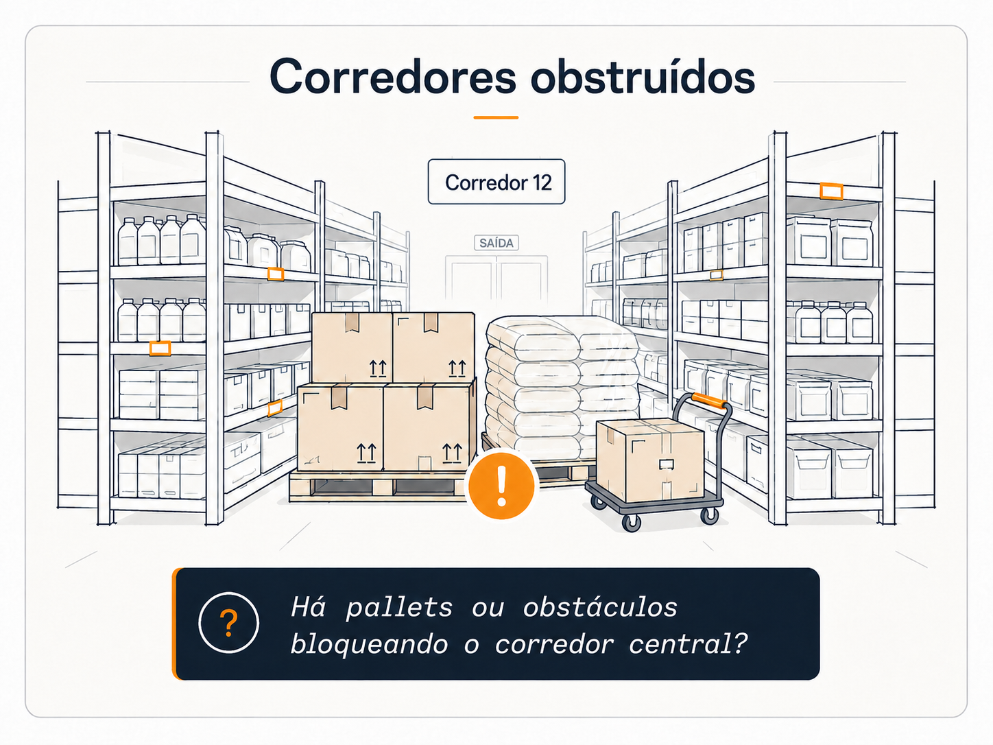 Corredores obstruídos